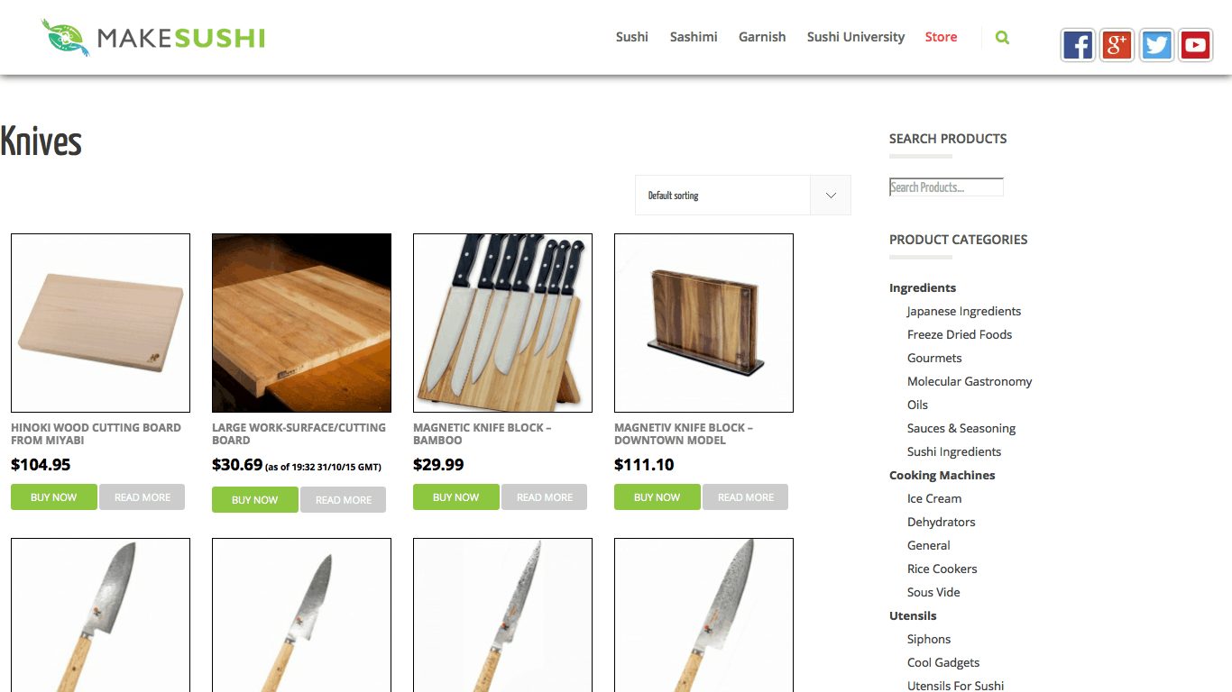 www makesushi com product category knives 1366 768 MakeSushi's Attractive Storefront