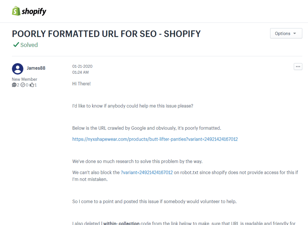 Solved POORLY FORMATTED URL FOR SEO SHOPIFY Shopify Community Solved Poorly Formatted Url For Seo Shopify Shopify Community