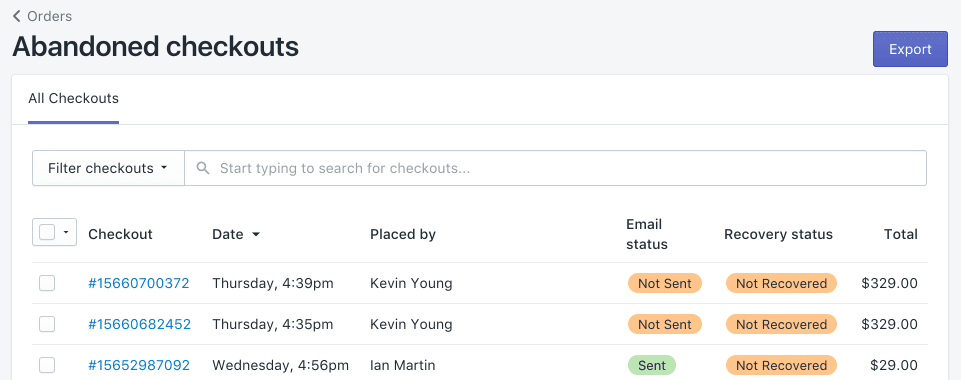 abandoned orders 1 Shopify Abandoned Cart Recovery