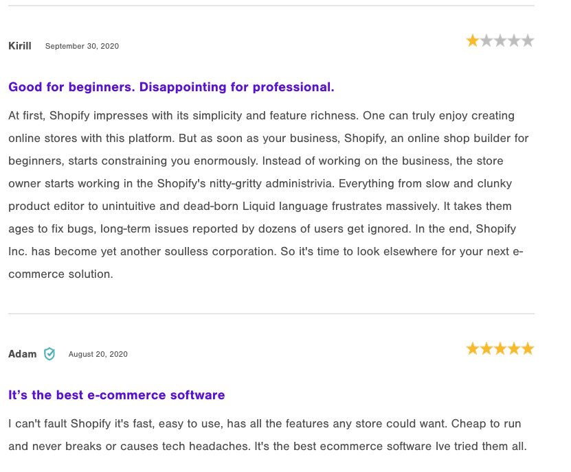 Shopify Positive Reviews Shopify Positive Reviews