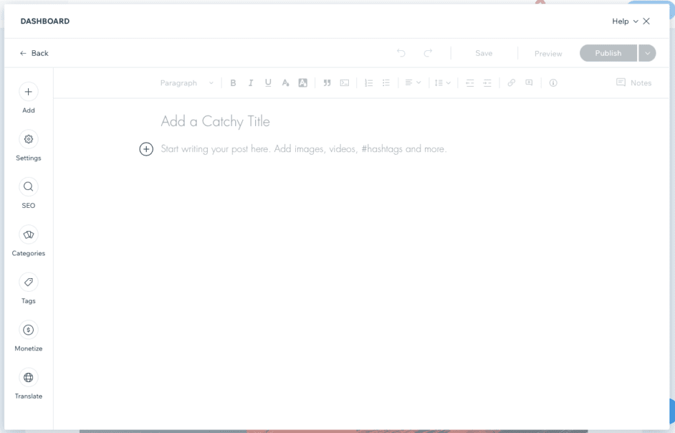 wix blogging adding a blog post in wix