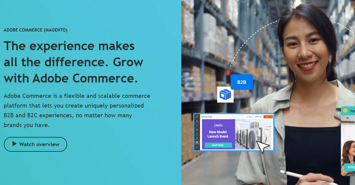 Adobe Commerce Home Page 2024