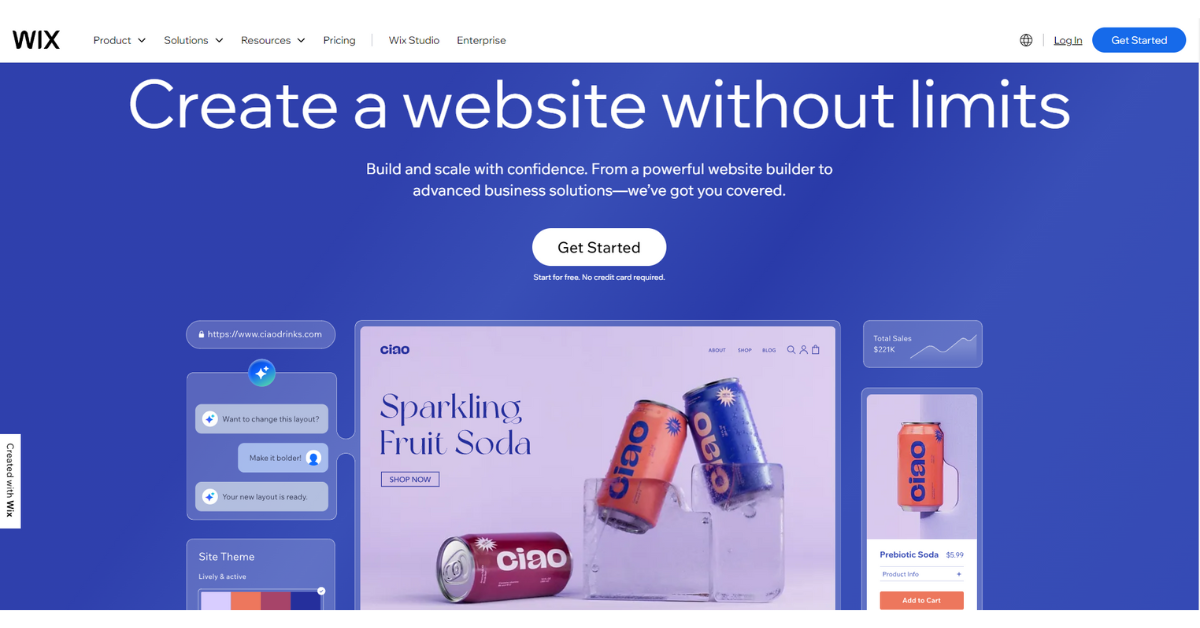 Wix Homepage
